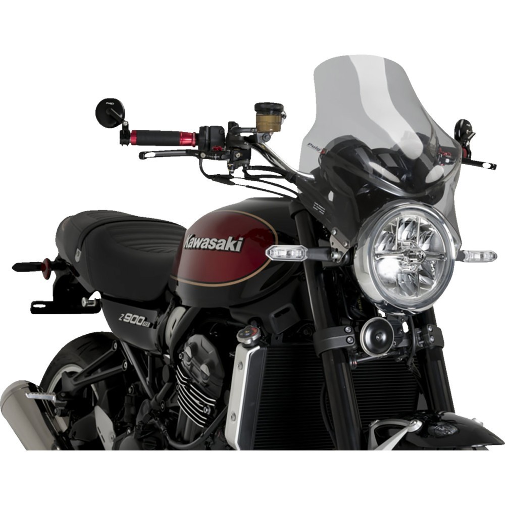 PUIG Top Windshield Smoke 21352H for 2018-2026 Kawasaki Z900RS/SE
