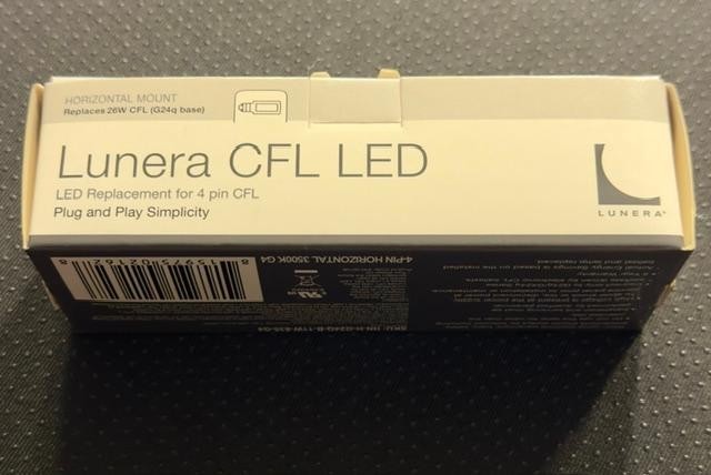 Lunera HN-H-G24Q-B-11W-840-G4 CFL LED Horizontal 11W 4 Pin Dimmable Lamp