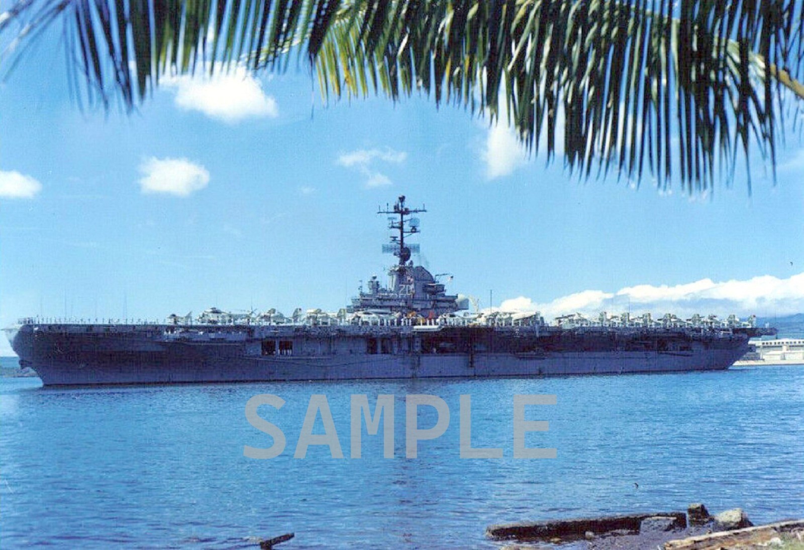 US Navy Aircraft Carrier USS Bennington Pearl Harbor 13x19 Vietnam War Photo 806