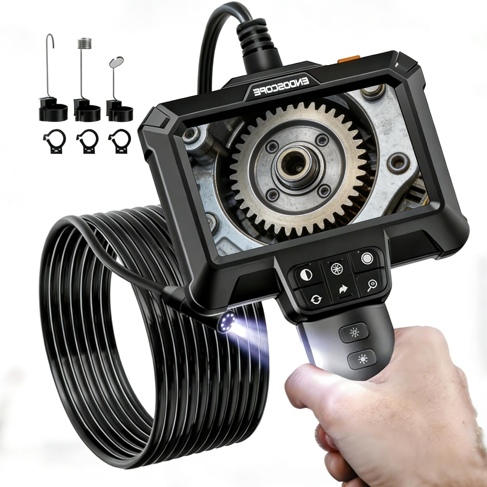 Borescope Camera with Light, 16.5ft Endoscope Inspection,Waterproof Snake Camera