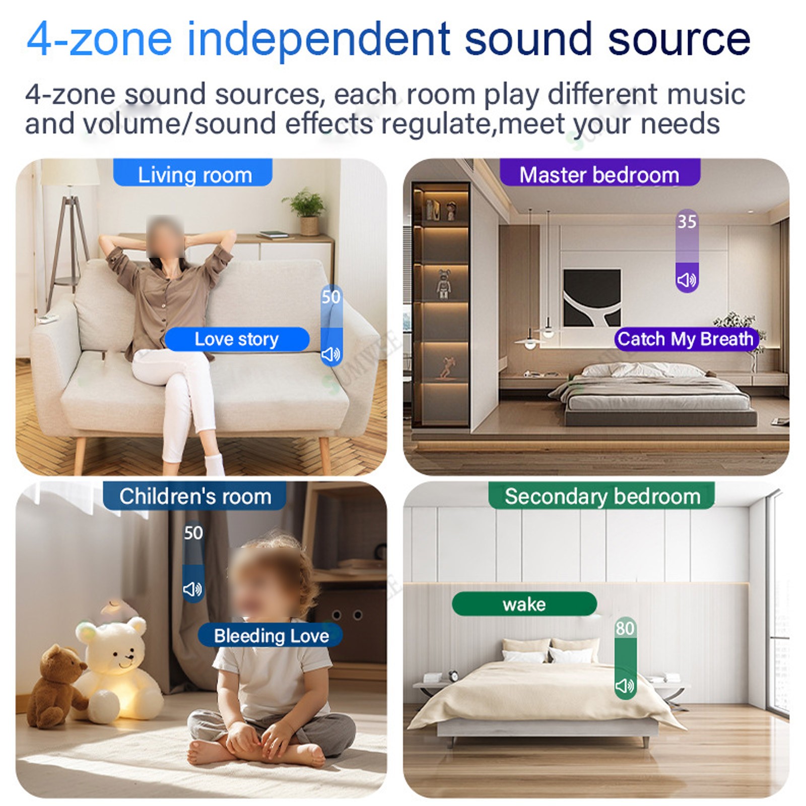 Smart Home Control Panel Wall Amplifier 8-inch Screen Background Music