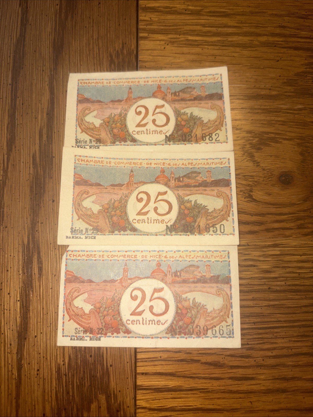 Billet 25 Centimes Nice Et Alpes Maritimes Three Of Them