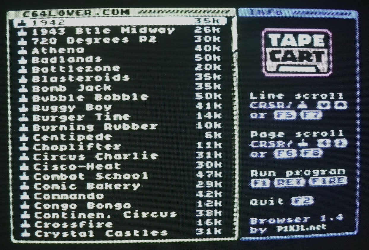 Commodore 64/128 TapeCart 126in1