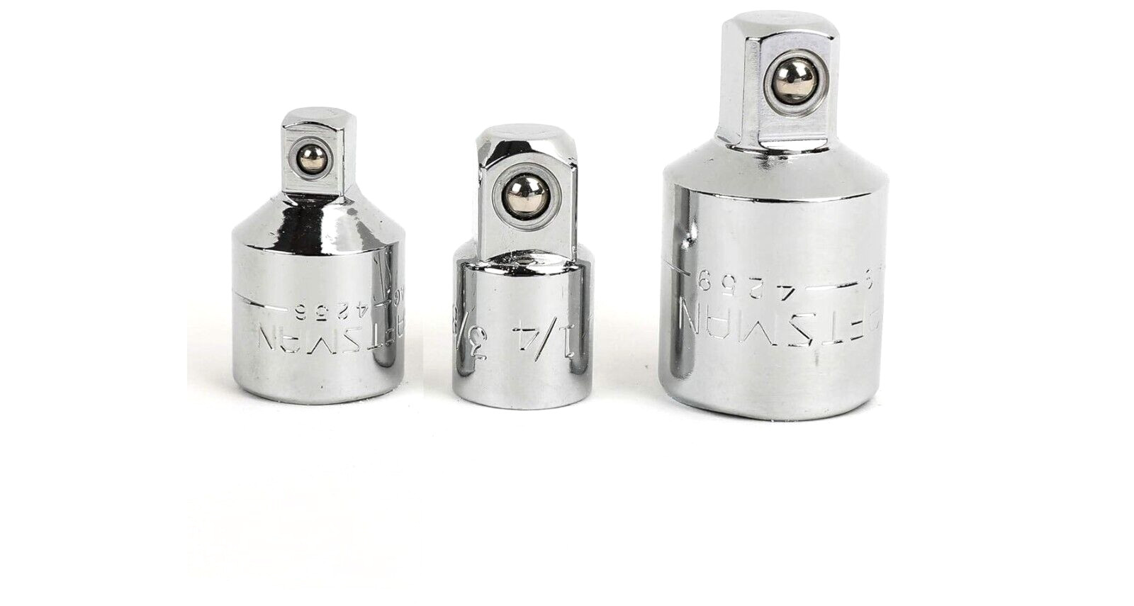 New Craftsman 3 Pc Assorted Socket Adapter Set 1/4", 3/8" & 1/2"
