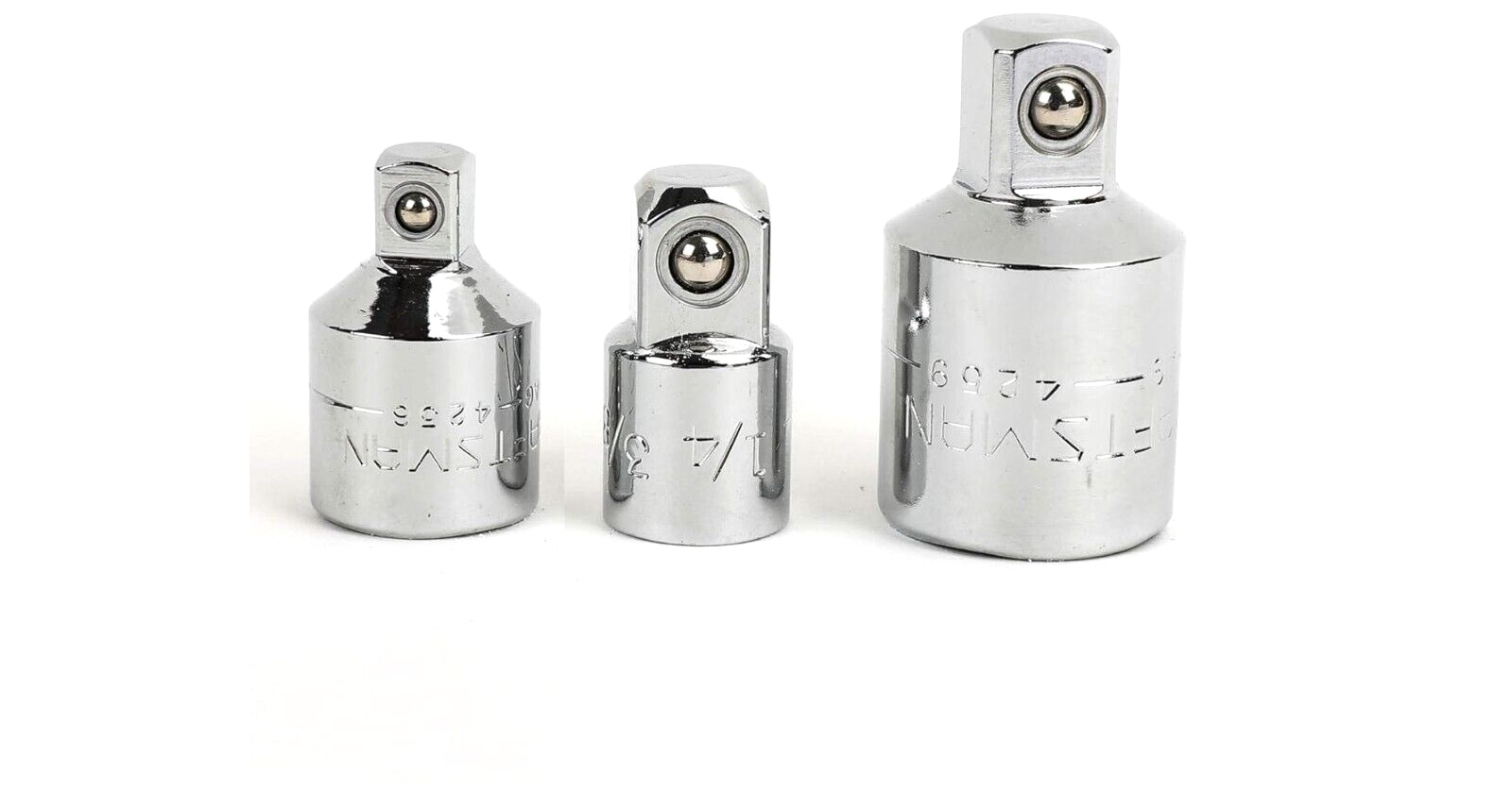 New Craftsman 3 Pc Assorted Socket Adapter Set 1/4", 3/8" & 1/2"