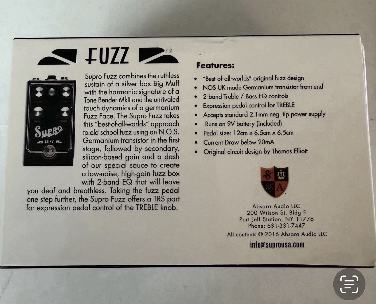 Supro Fuzz Pedal