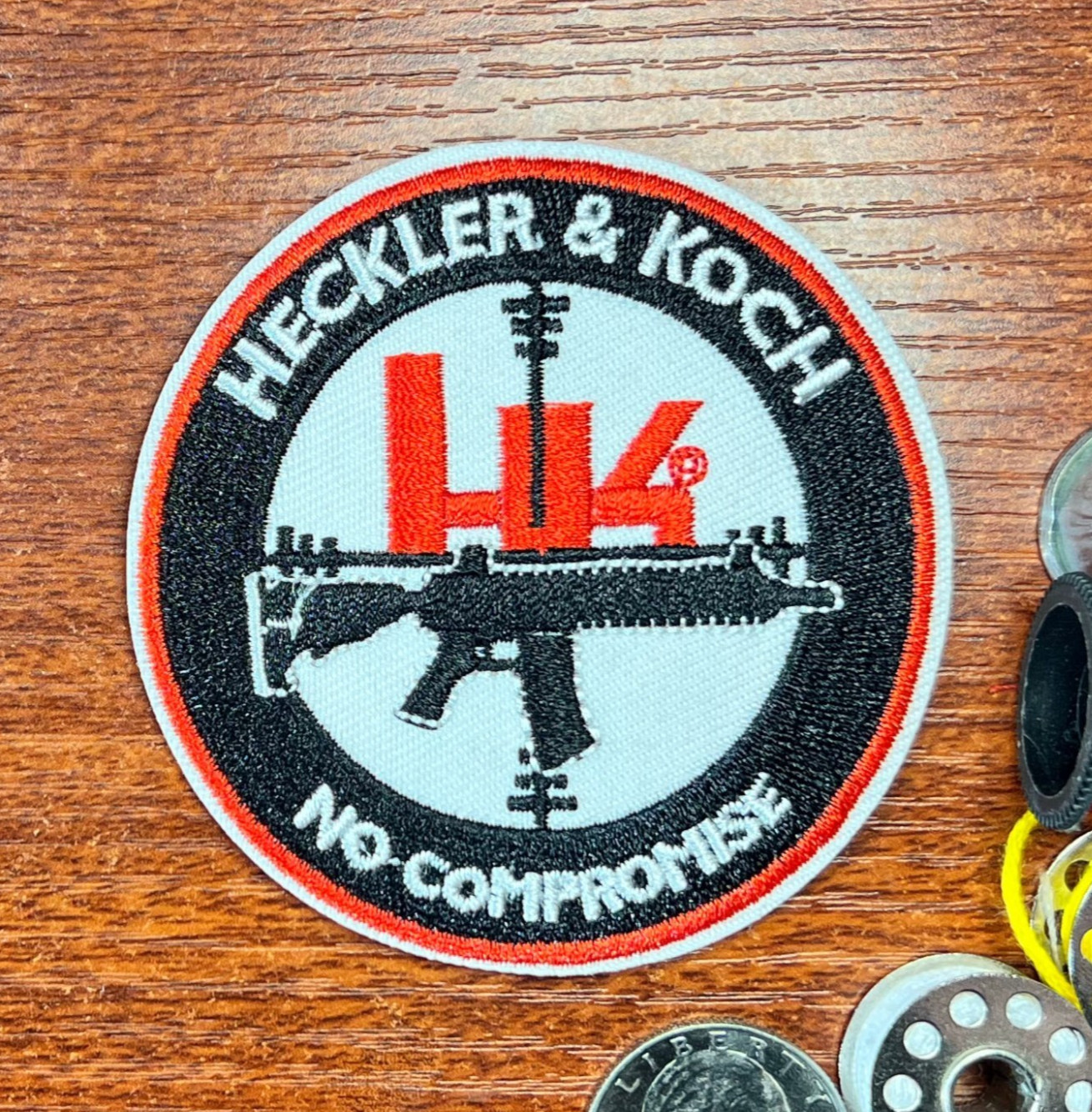 HK Patch Heckler & Koch Germen Firearms Weapons Guns Embroidered Iron On 3"