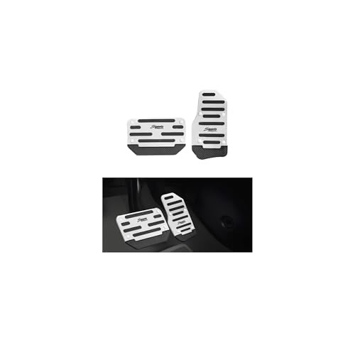 2PCS Car Transmission Pedal Cover Kits, Automatic Non Automatic/2PCS Silver