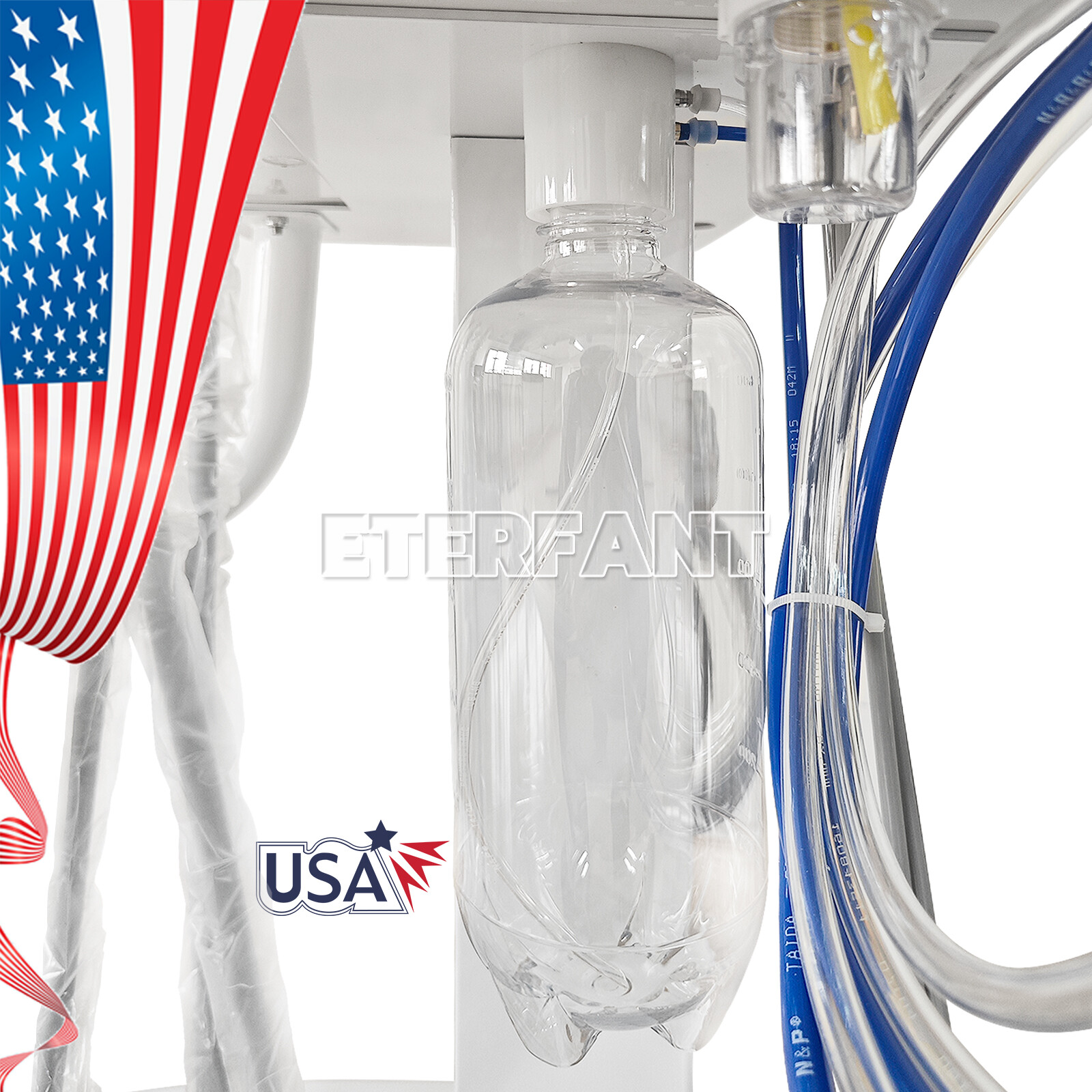 Mobile Portable Dental Delivery Unit System Cart Treatment Work Compressor 4Hole
