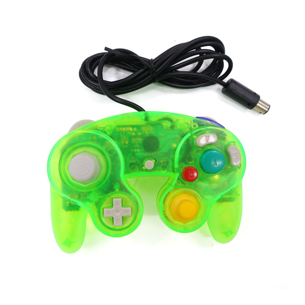 Fluorescent Green Wired Gamecube Controller for Nintendo NGC Video Game Console
