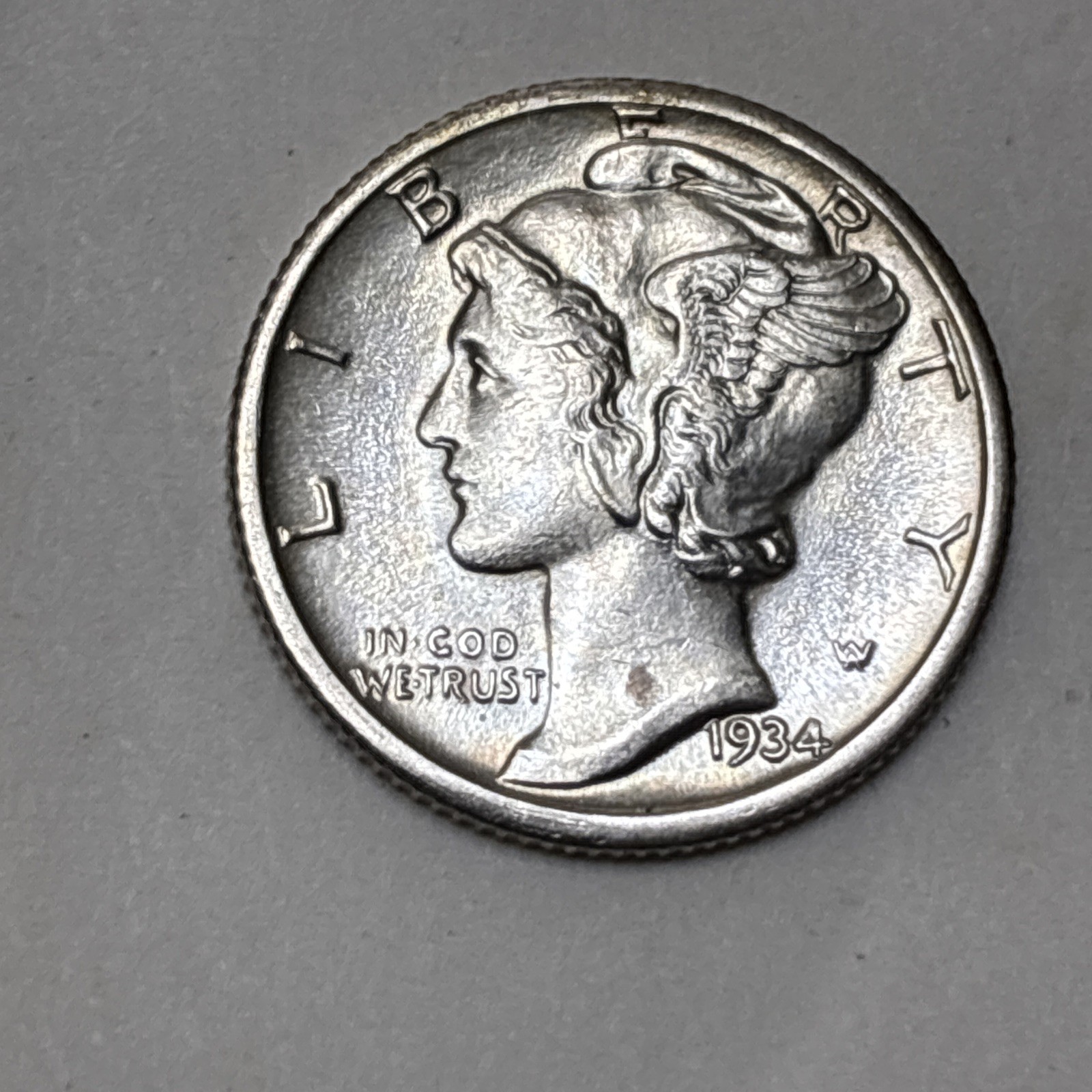 1934-P Solid Strike Mercury Dime Gem 💎 BU Attractive