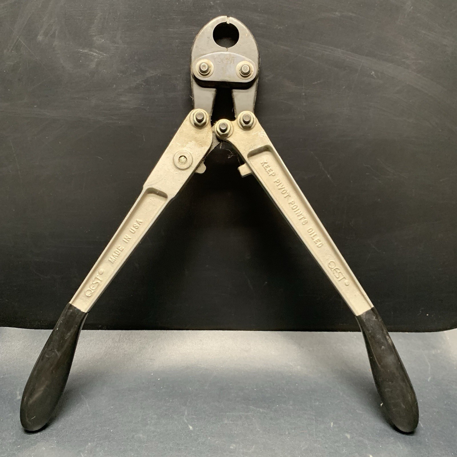 QEST  1/2" QCRT-3N - Aluminum Handles 17.5” Pliers Crimping Tool, Made In USA.