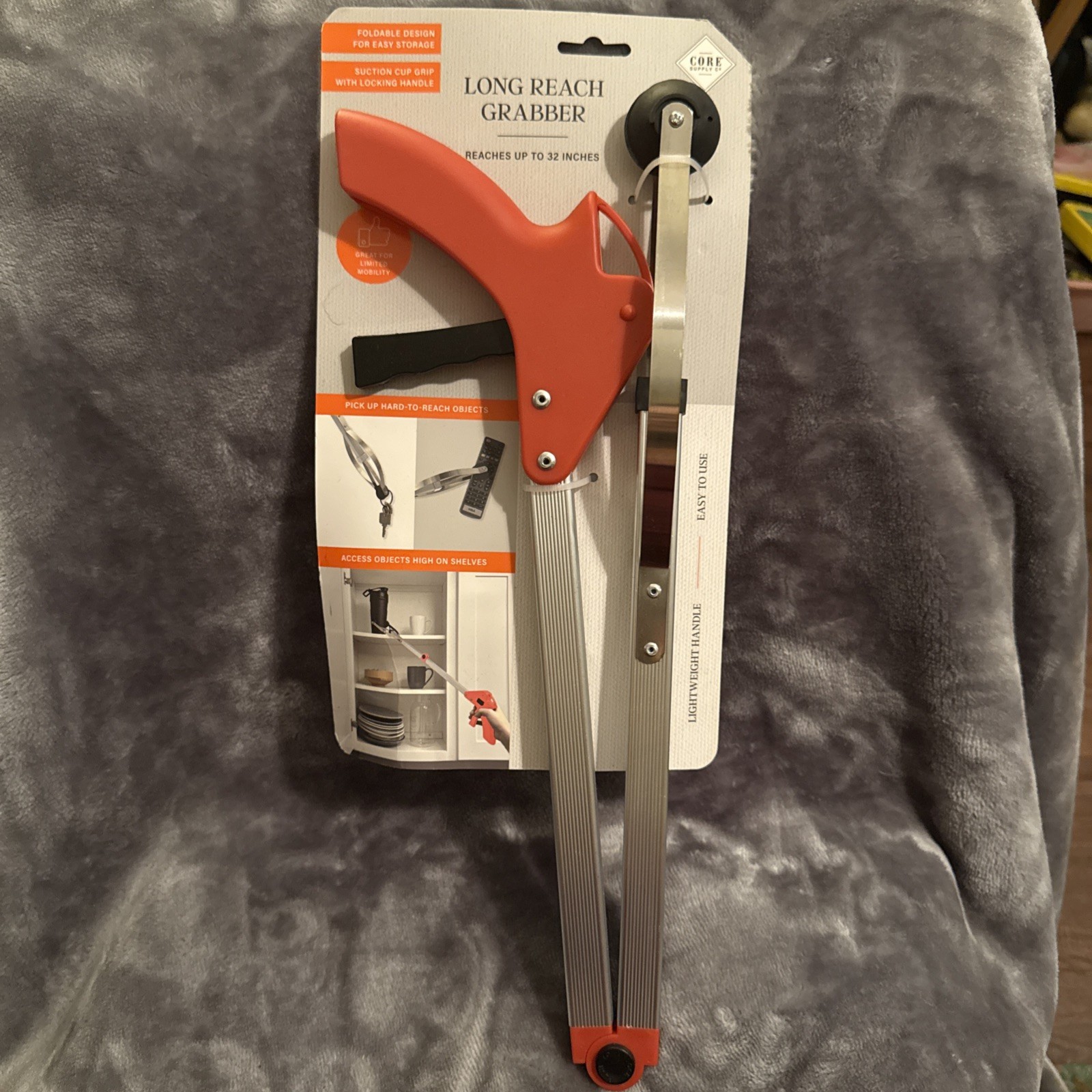 Long Reach Grabber by IDEAWORKS extends your reach nearly 3 feet NEW