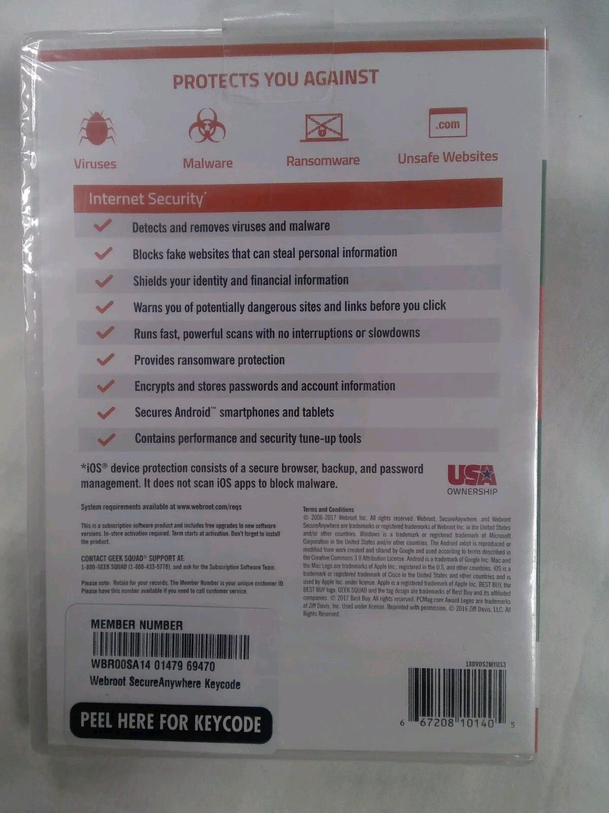 Webroot Internet Security With Antivirus For PC, Windows 10 Compatible