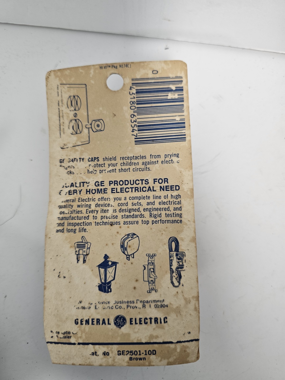 ge safety caps for wall outlets brown