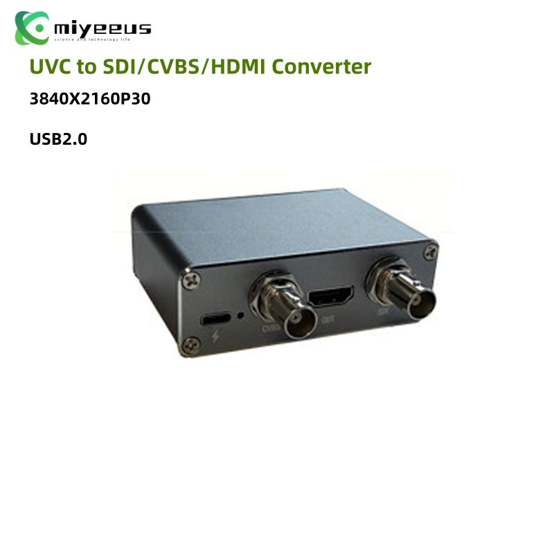 UVC to SDI/CVBS/HDMI 3840X2160P30 Live Streaming Converter for Pocket3/Insta360