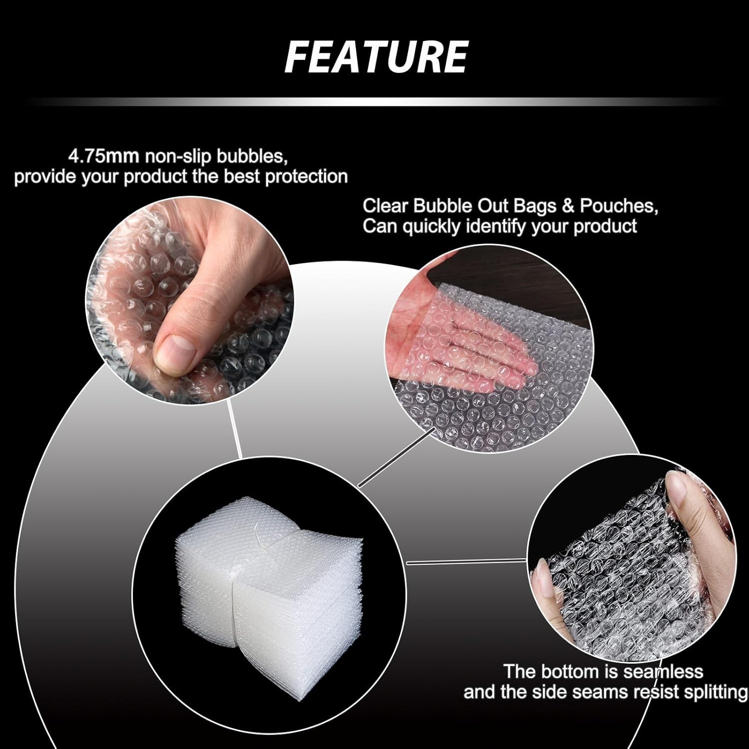 Double-Walled Clear Bubble Pouches - 50 pcs 8x10'' for Maximum Protection