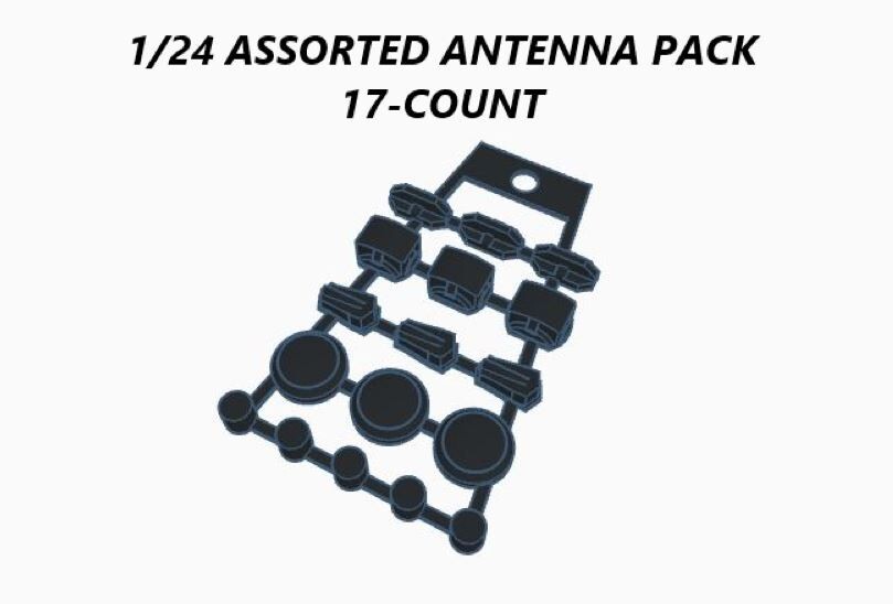 1/24 POLICE FIRE EMS ASSORTED ANTENNA PACK 17 PIECE SET CUSTOM LED DIORAMA BUILD