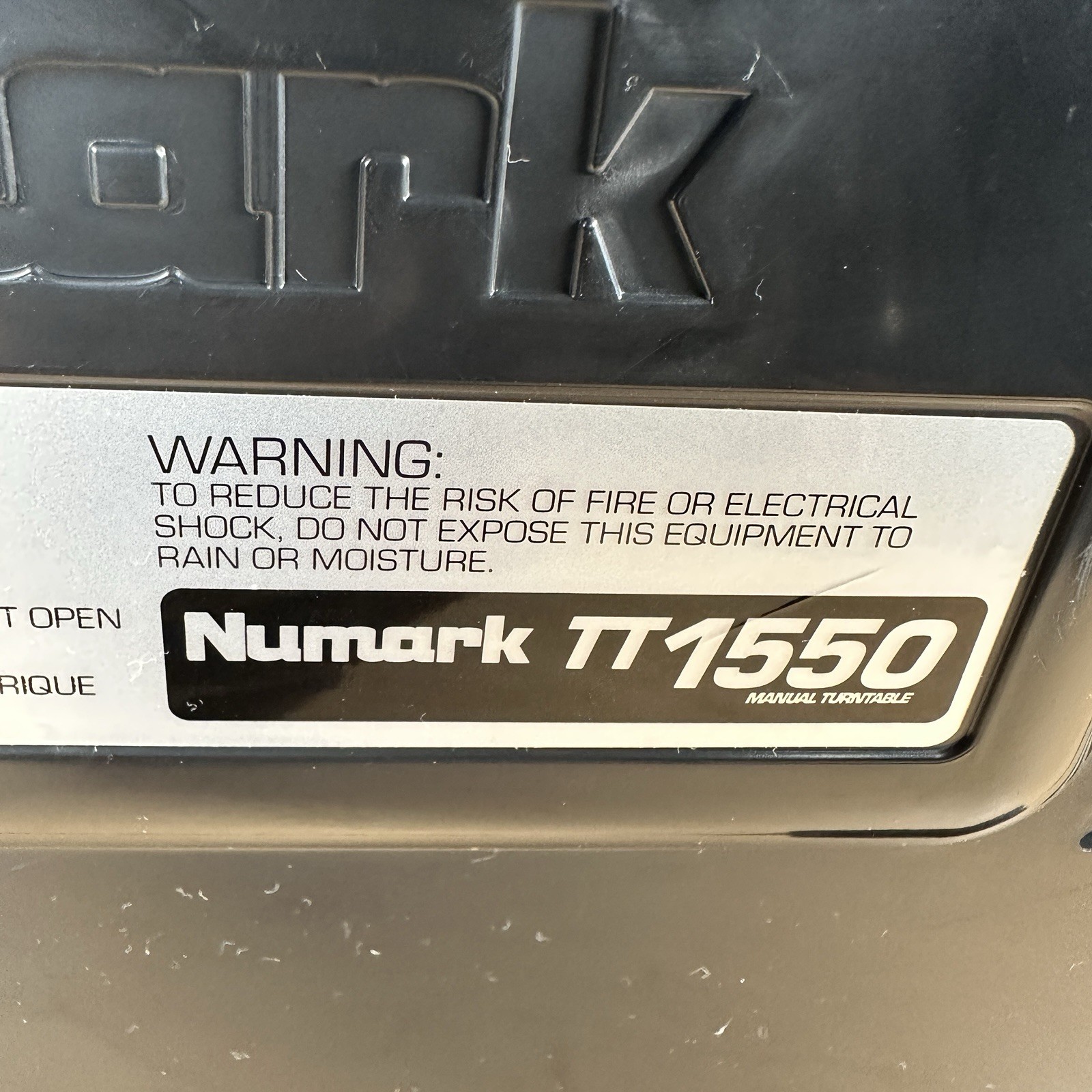 Numark TT-1550 Turntable Working Condition