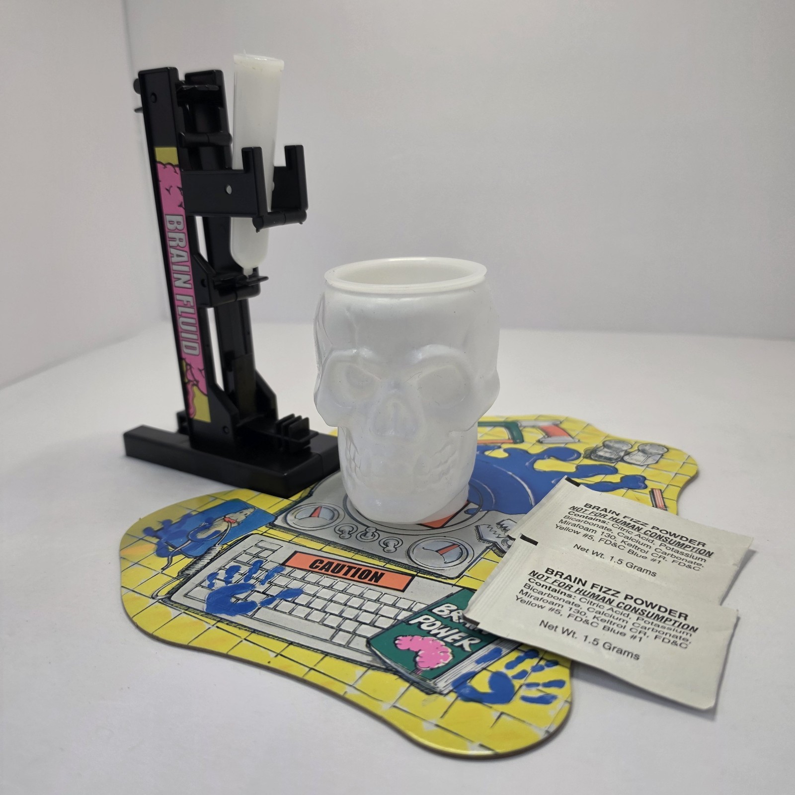 Vintage 1996 Domino Rally Mad Lab Replacement Parts Bubbling Brains Skull Stunt