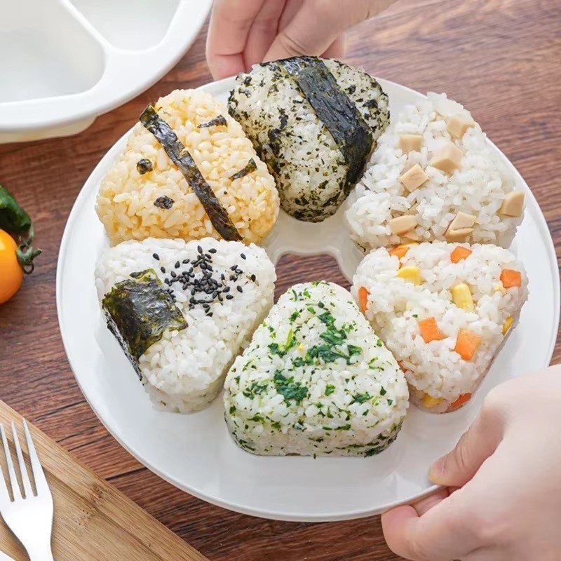 6 in 1 Onigiri Mold Multifunctional Triangle Sushi Rice Ball Maker Storage Set