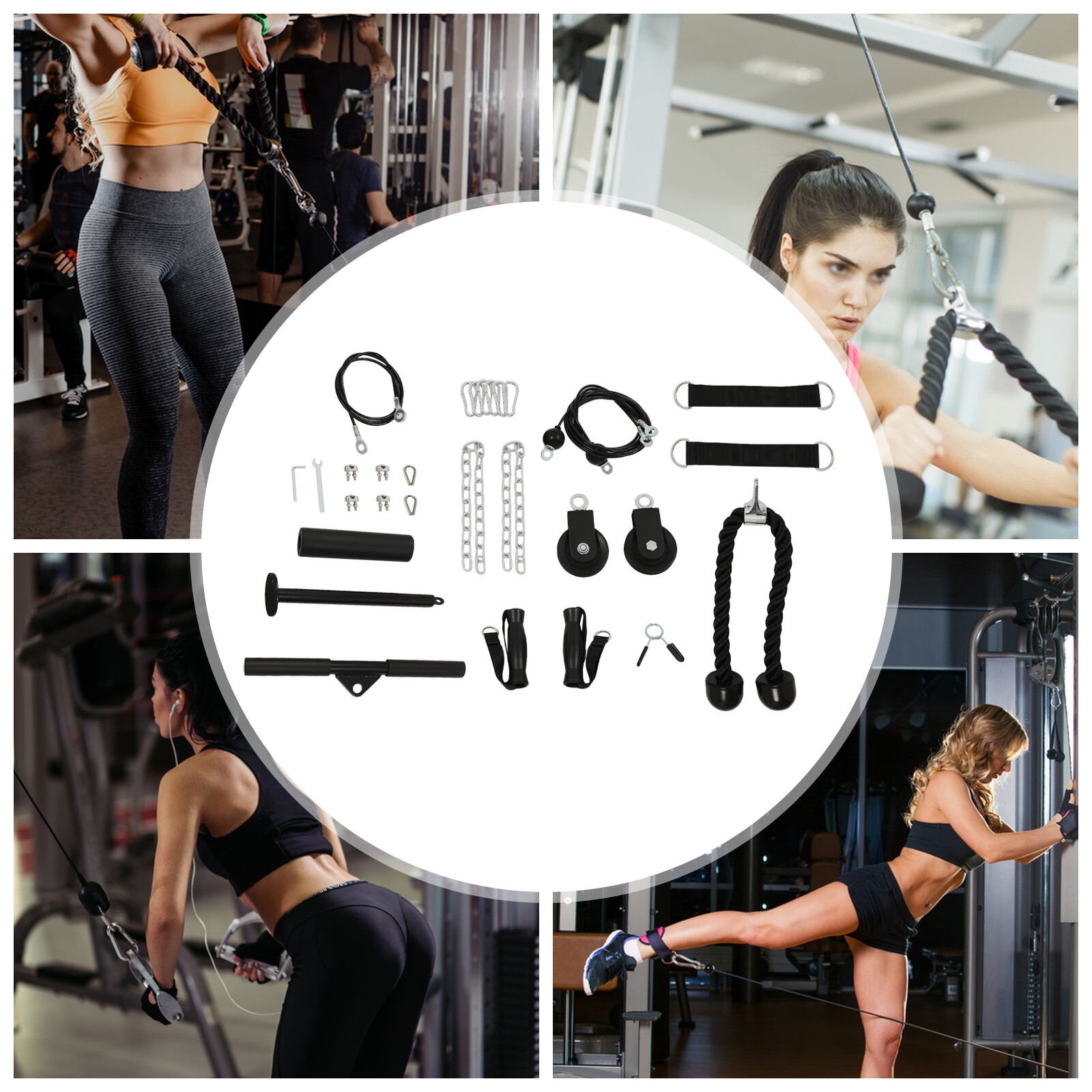 Cable Weight Pulley System, Home Gym Equipment, Fitness Pulley Cable System