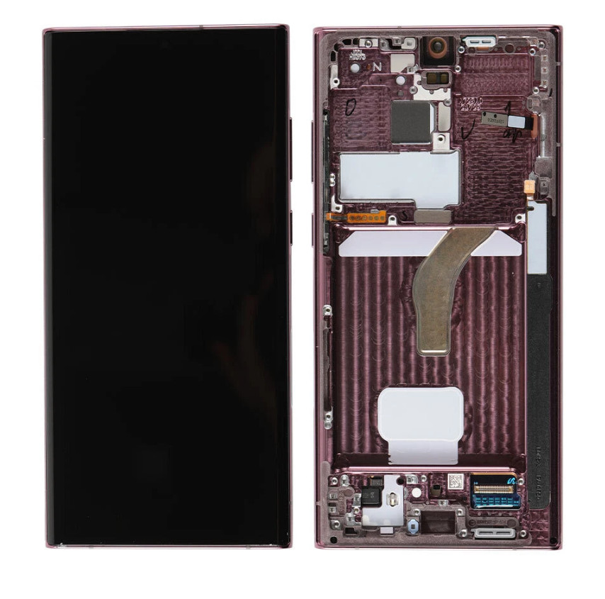 OLED for Samsung Galaxy S22 Ultra 5G SM-S908U LCD Display Screen Digitizer frame