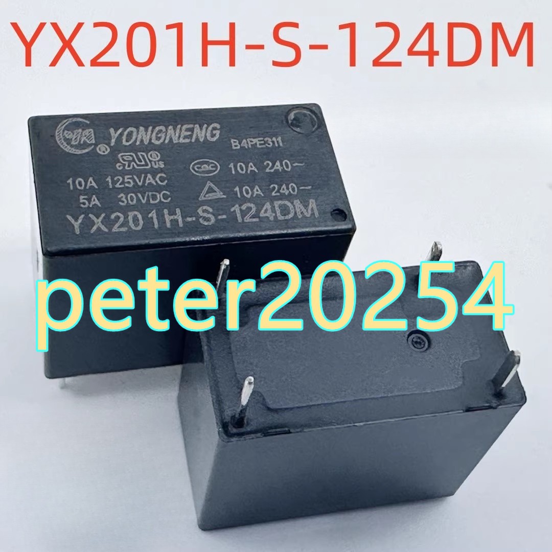 5PC New YONGNENG YX201H-S-124DM 4-pin Relay #TT
