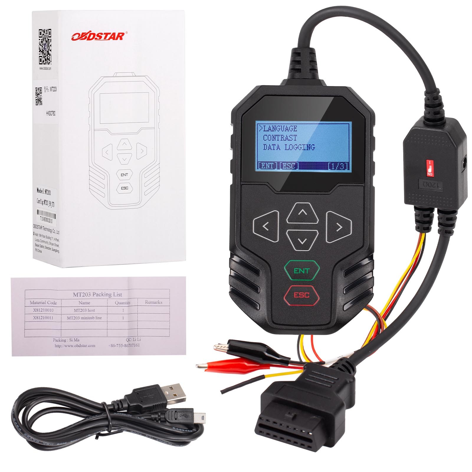 OBDSTAR MT203 CAN Driver/Gateway Simulator Support CAN Driver/Gateway Simulation
