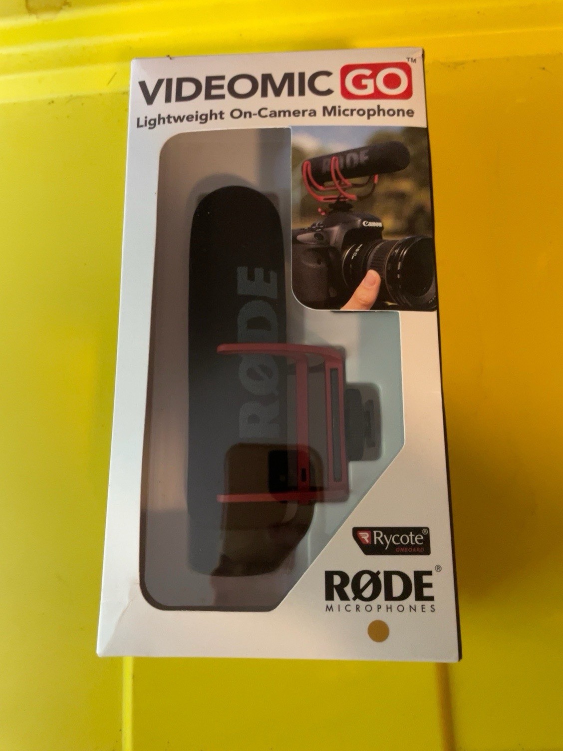 Rode VideoMic GO Lightweight On Camera Microphone, Unused/open Box