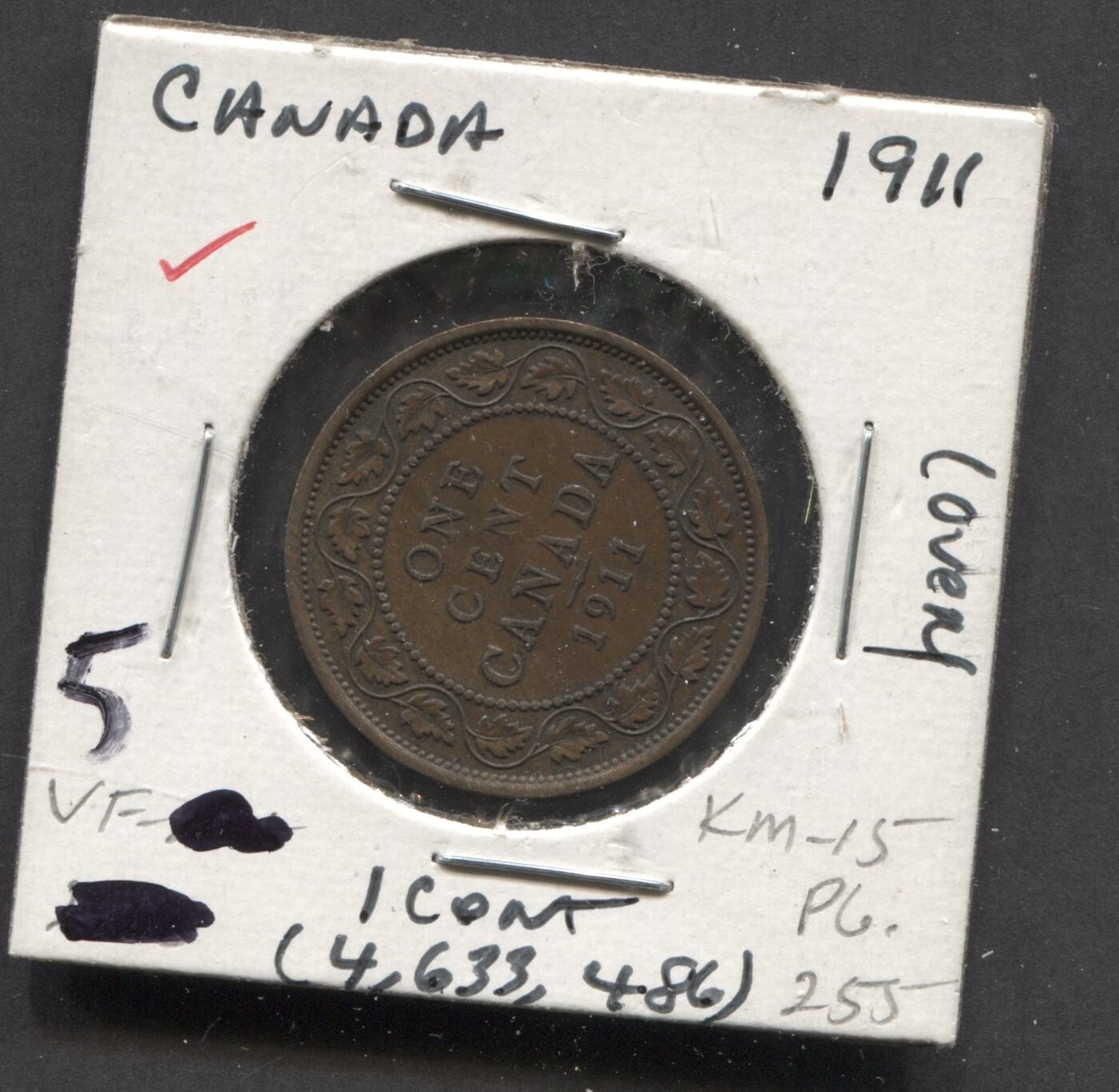 1911/Canada /VF/ 1 Cent