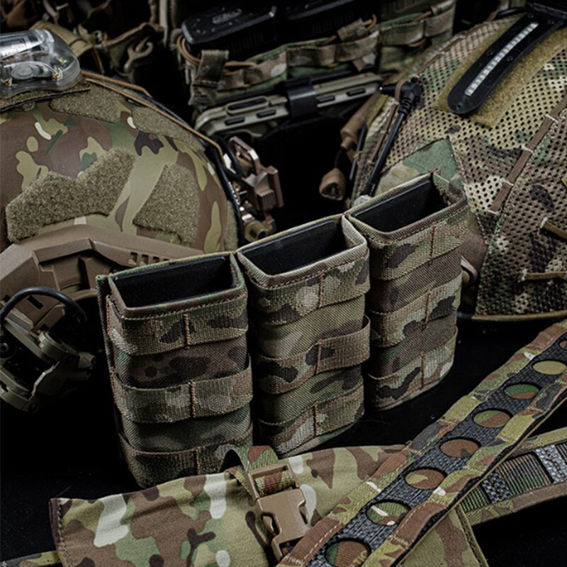 Wosport Tactical Mag Pouch Triple Mag Carrier FAST 7.62mm MOLLE Pouch Military