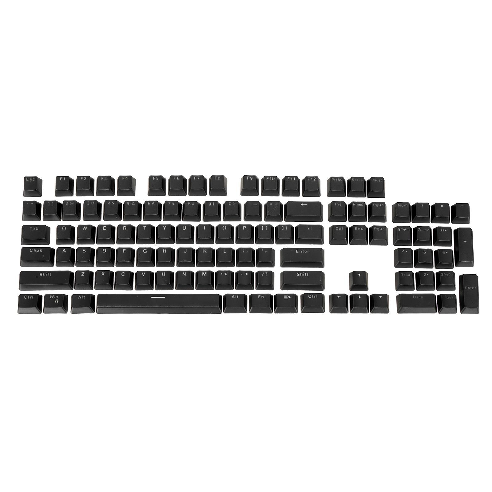 Mechanical Keyboard Keycaps 1 Set Keyboard Replacement ABS 104 Keys, Black