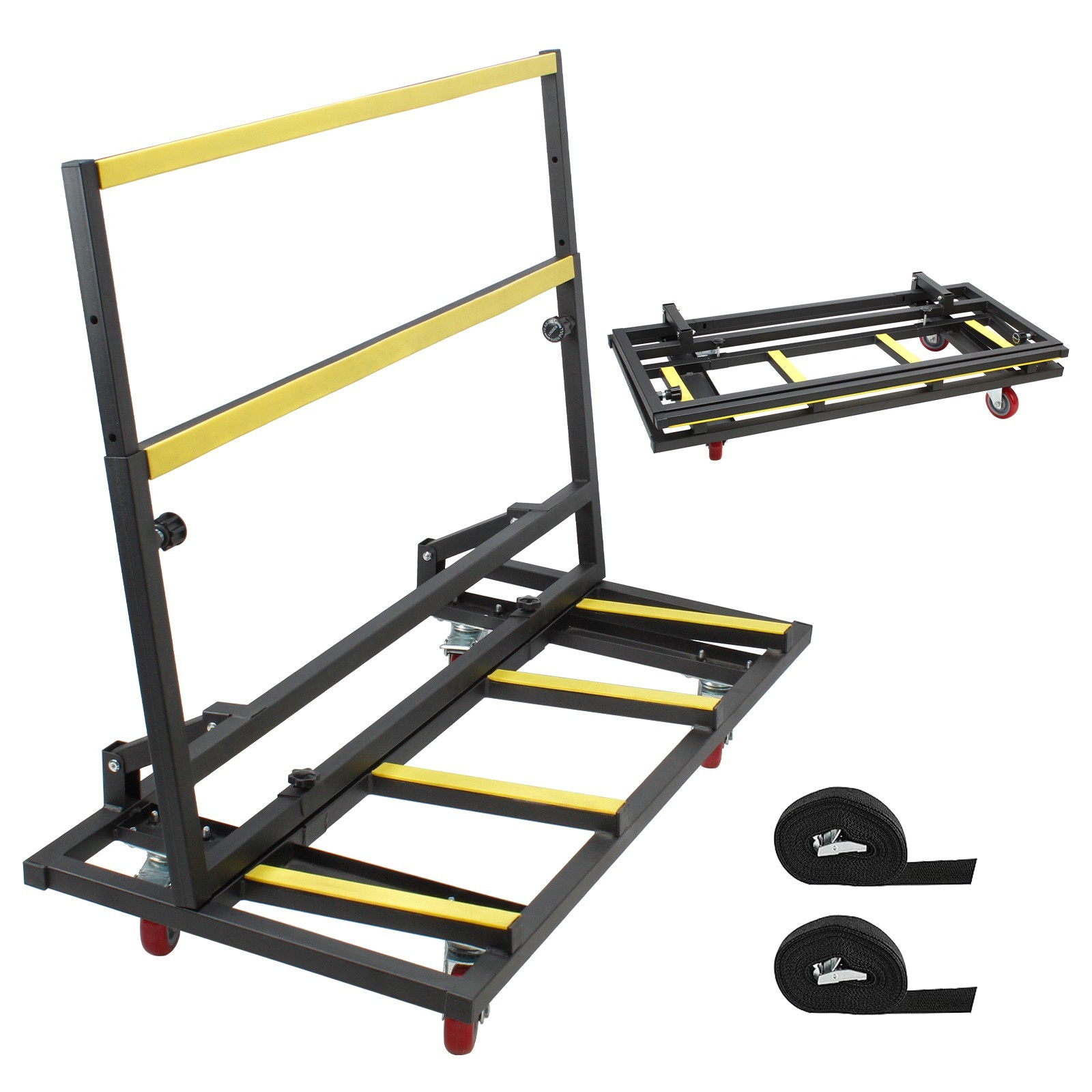Folding Drywall Cart 2200 lbs Heavy Duty Drywall Dolly, 2-in-1 Plywood Dolly