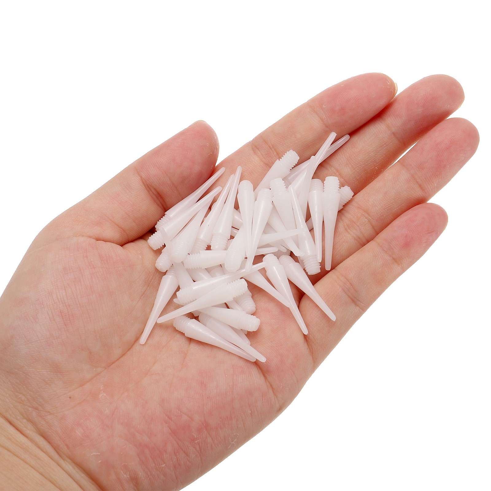 80Pcs Plastic Dart Tips,Game 2BA Thread Soft Darts Tips Replacements White