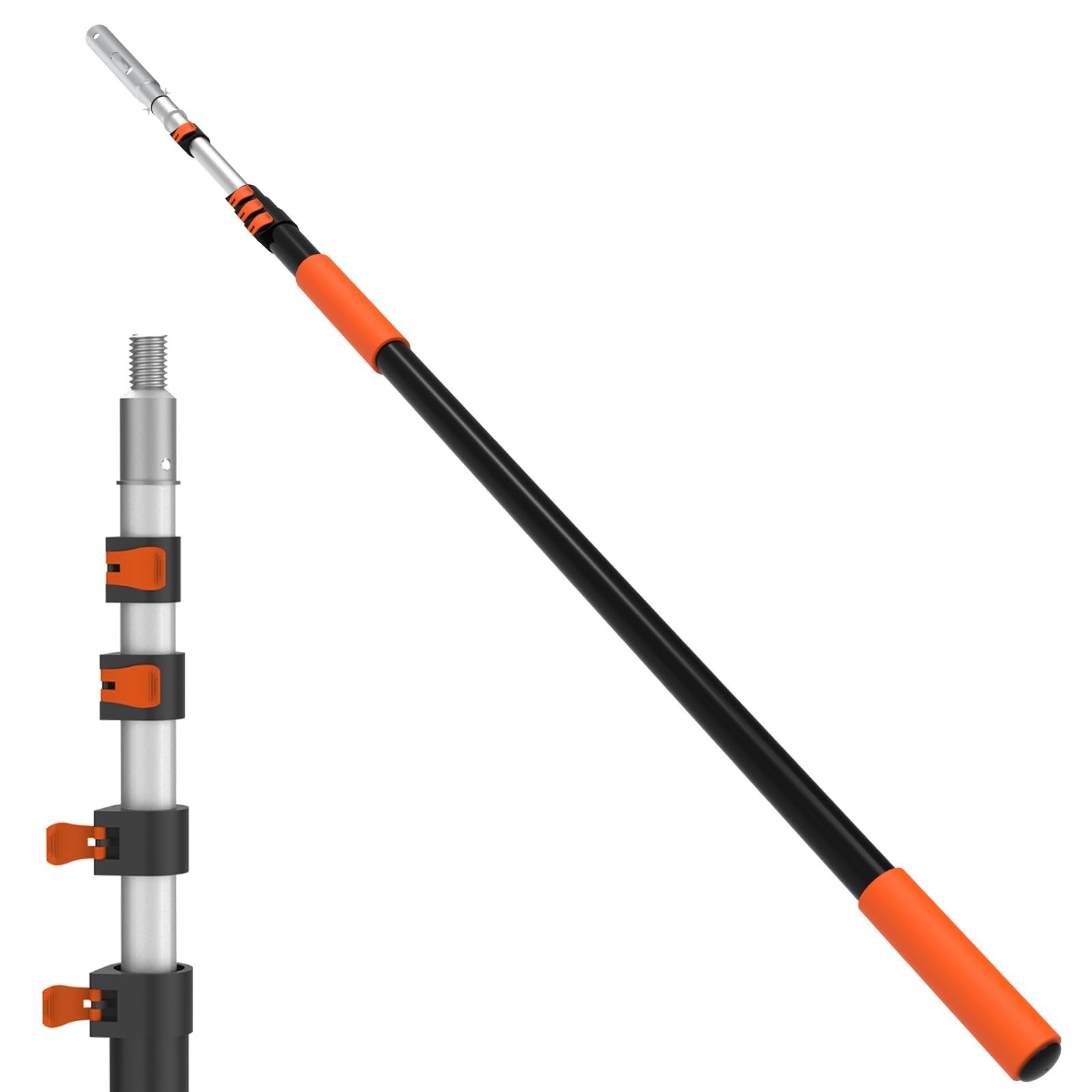 LAANPOLE Telescopic Pool Pole, 16ft Heavy Duty Swimming Pool Pole, Adjustable...