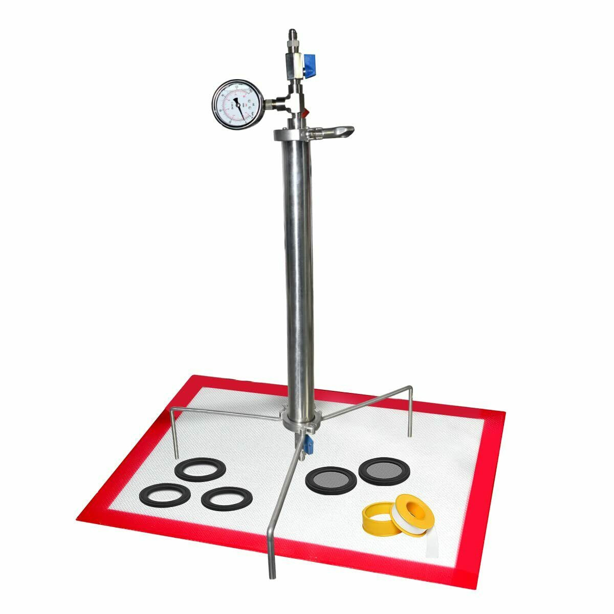 90G 18" Portable SS304 Vacuum Chamber/Tube Plant Essential Oil Extractor Tripod
