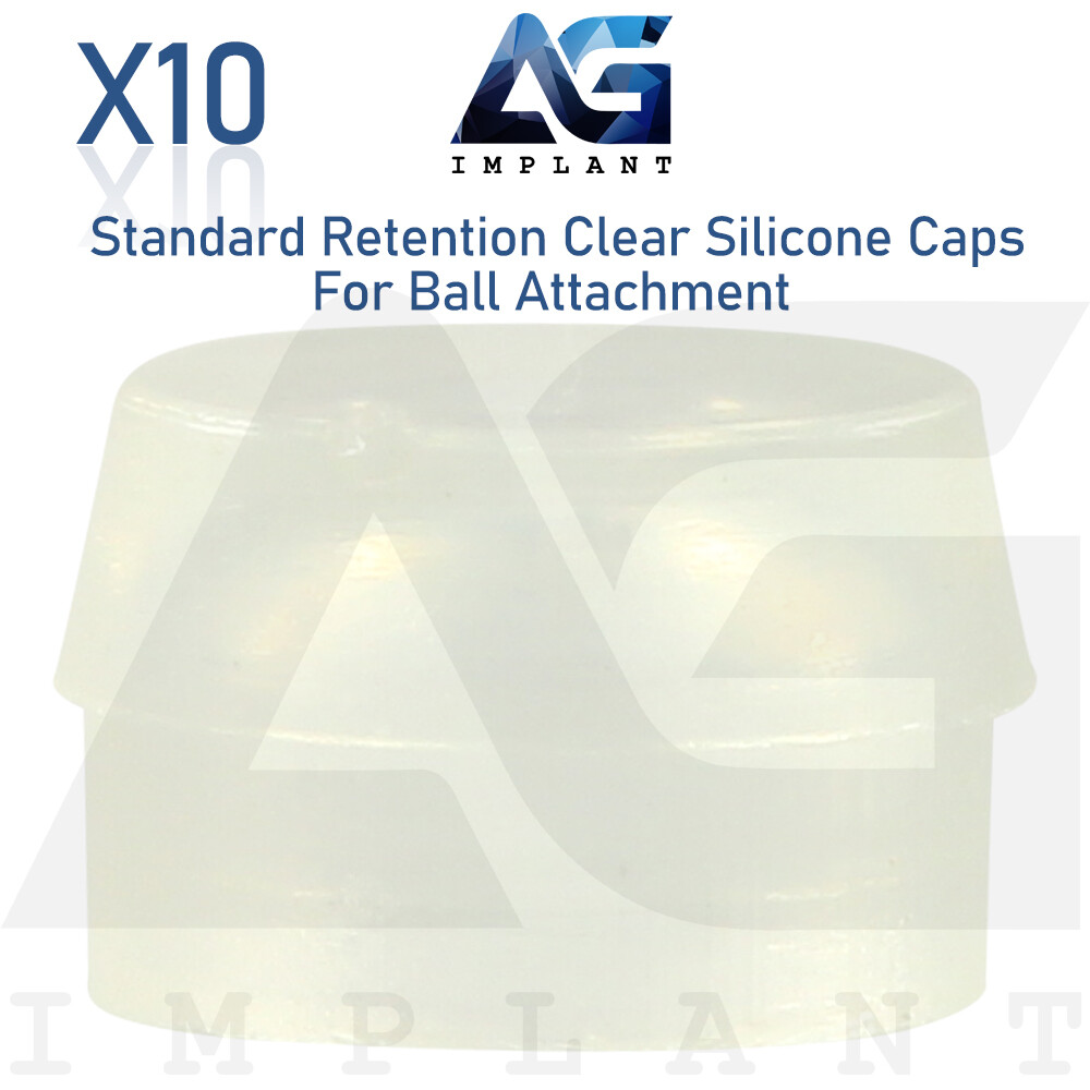 x10 Standard Regular Silicone Caps 2.5mm For Ball Attachment Dental