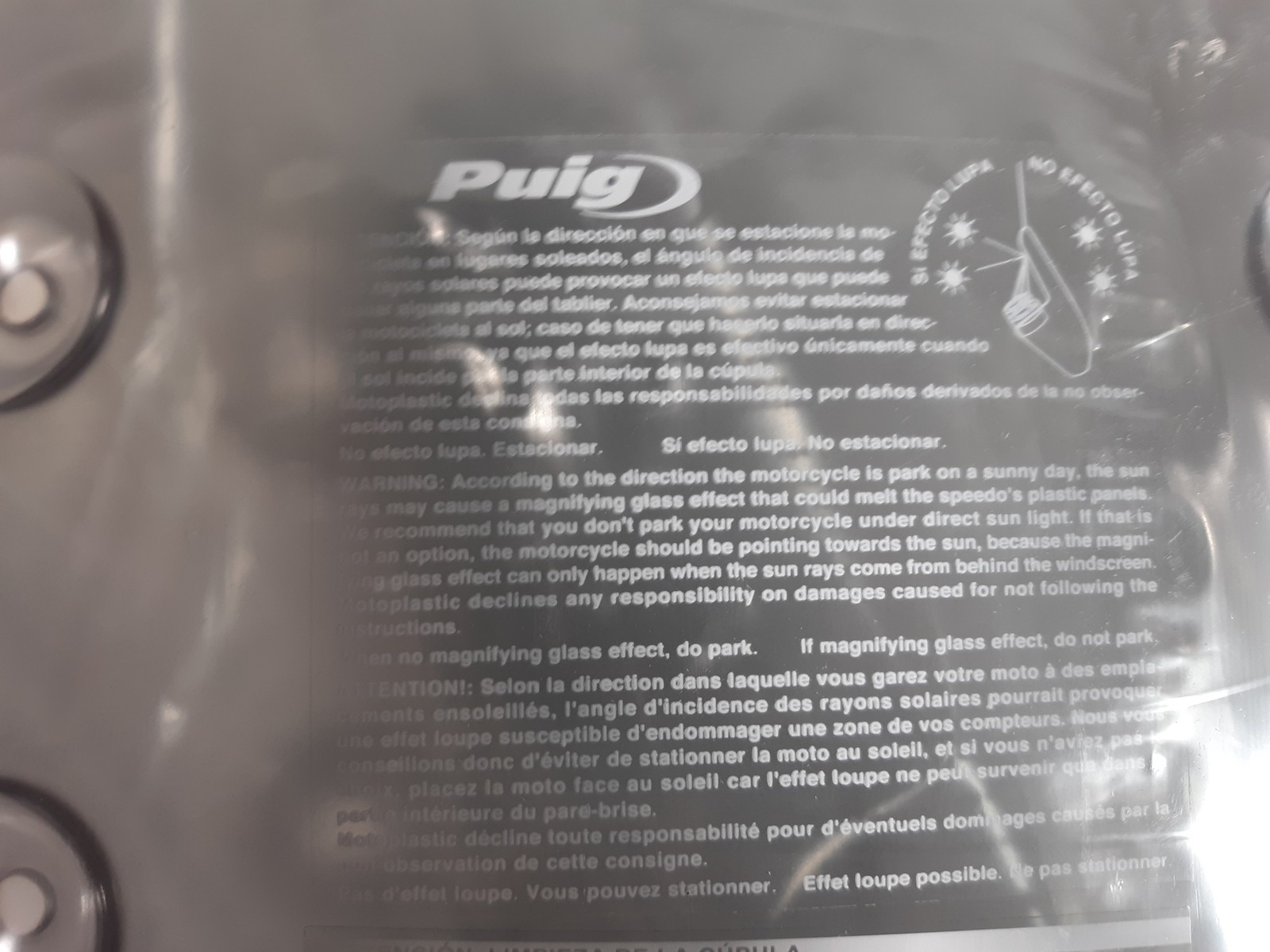 Puig VS2 Motorcycle Windscreen Gray Tint