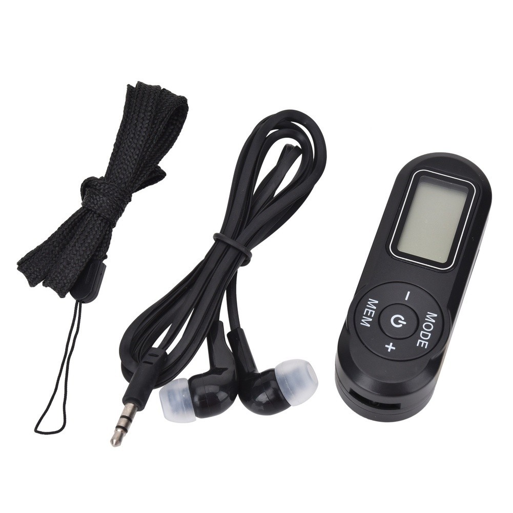 HRD 727 For MINI Portable for fm Radio 64-108MHz Chip ABS Black 80x28x20mm