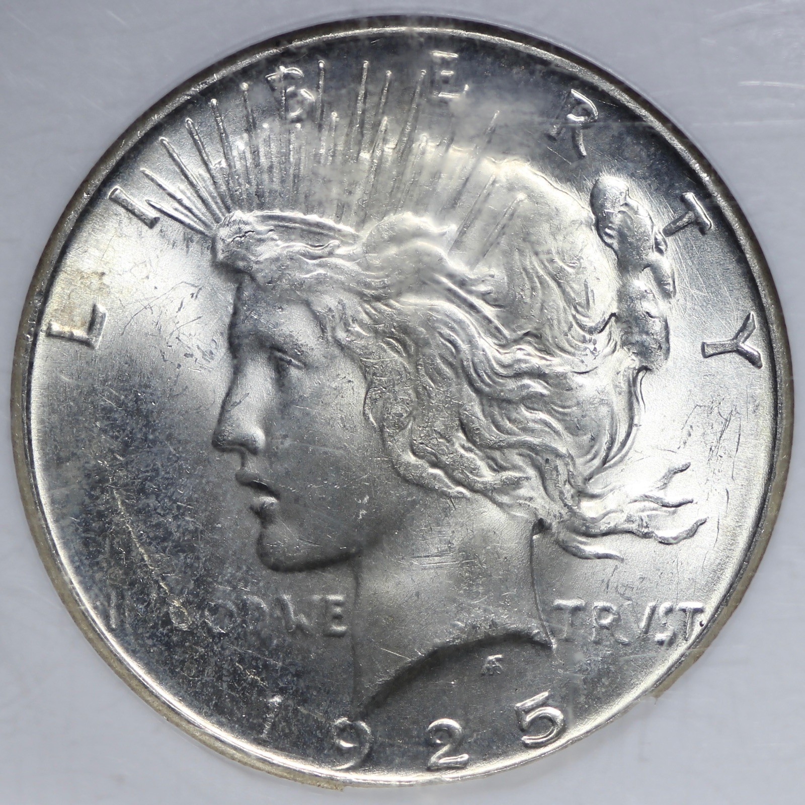 BU 1925-S Peace Silver Dollar NGC MS63 WQNBL