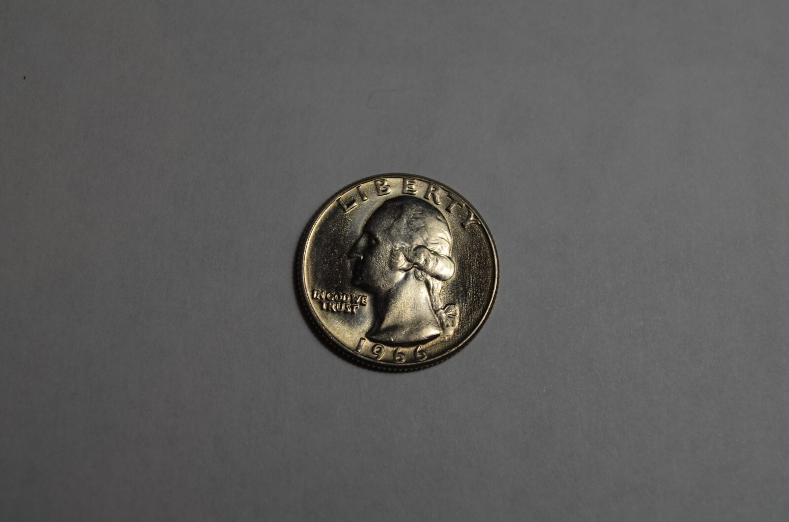 1966 P UNCIRCULATED WASHINGTON QUARTER BUSINESS STRIKE KEY COIN NOT SMS #42