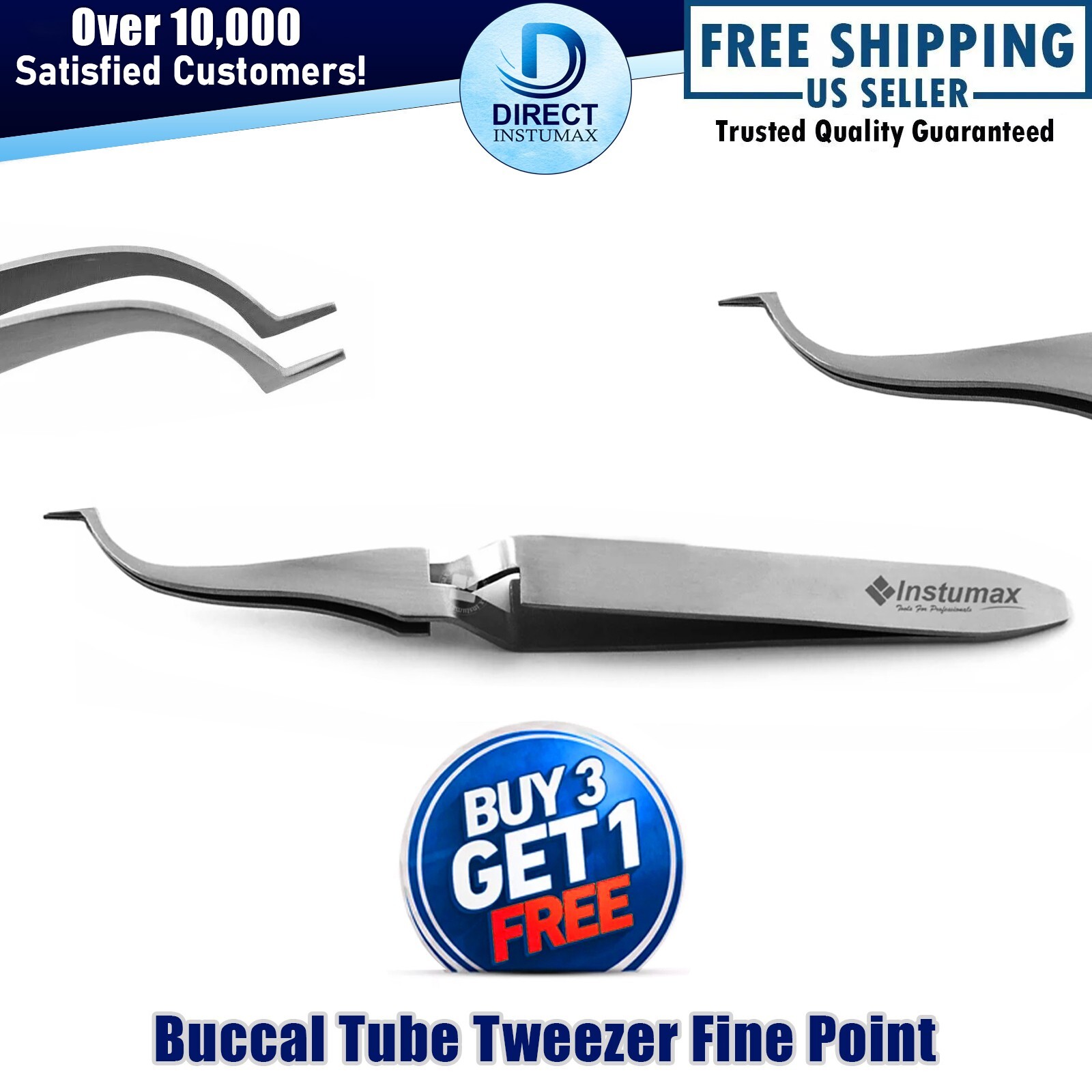 Dental Tweezer Orthodontic Buccal Tub Slim Tip Bracket Holder Direct Bonding CE