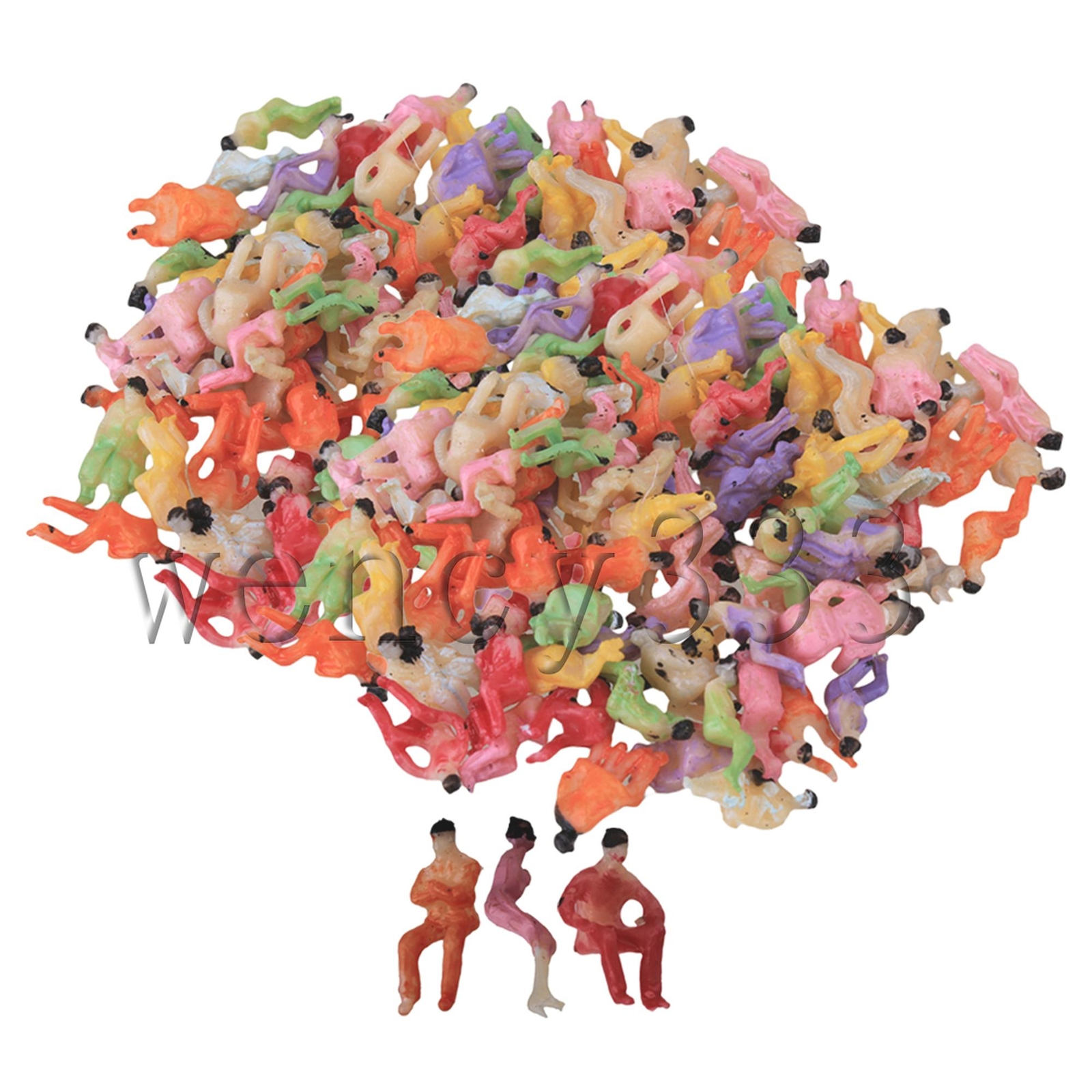 Model People Figure Railway Seated Passengers Scale 1:150 Multicolor Pack of 200
