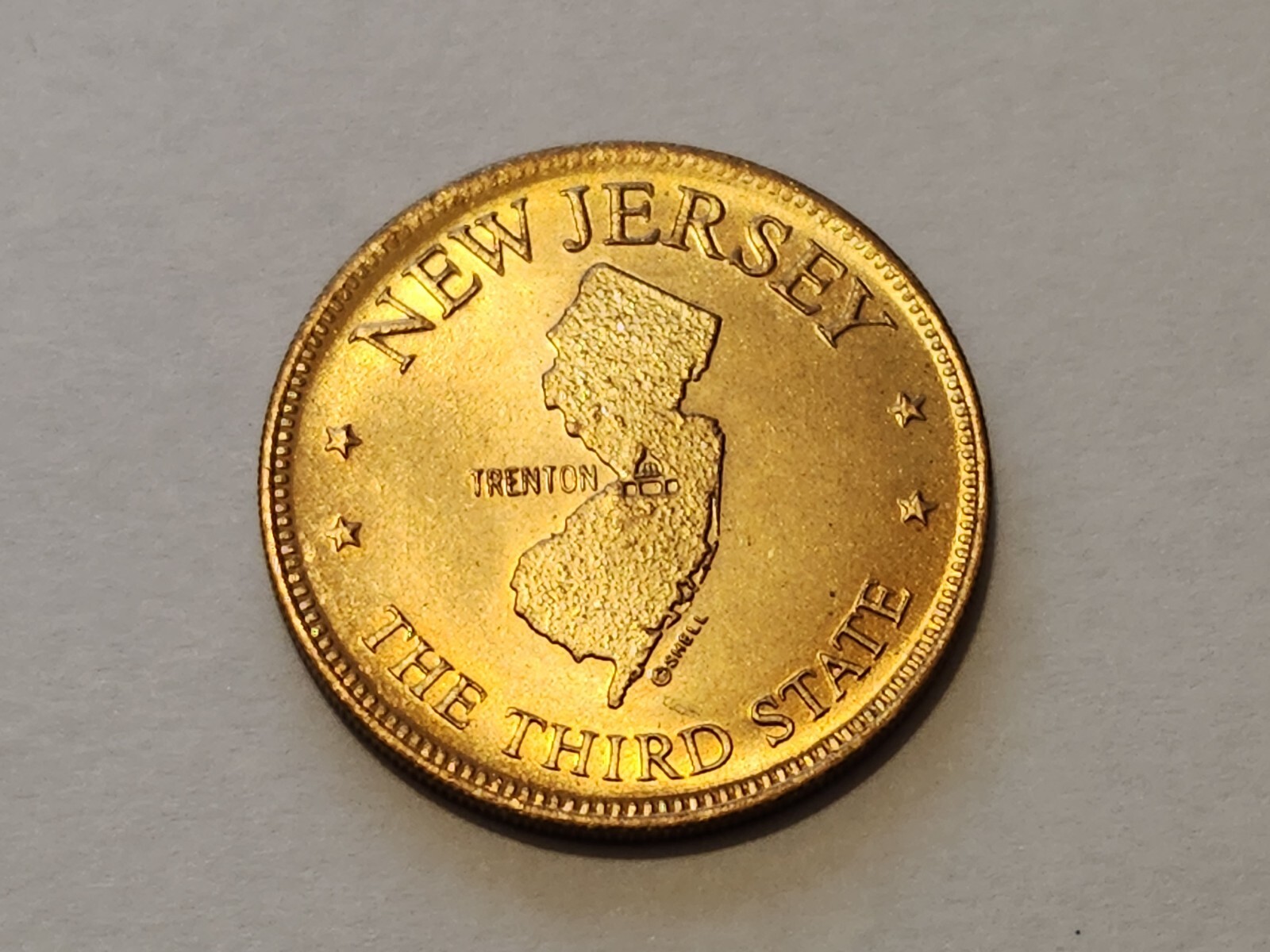 New Jersey - Shell’s States of the Union Coin Game, Version 1 Bronze