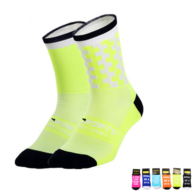 Pro Cycling Socks Men Women Riding Bicycle Sports Ankle Socks XC MTB BMX Green