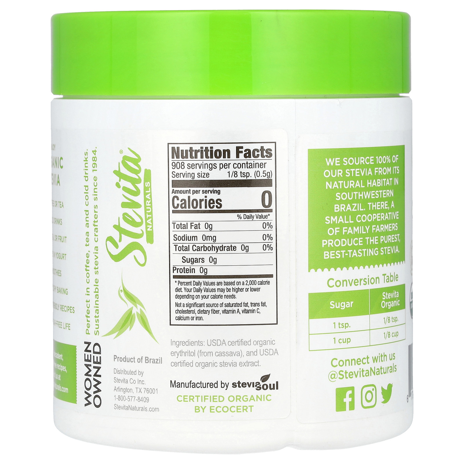 Naturals, Organic Stevia, 16 oz (454 g)