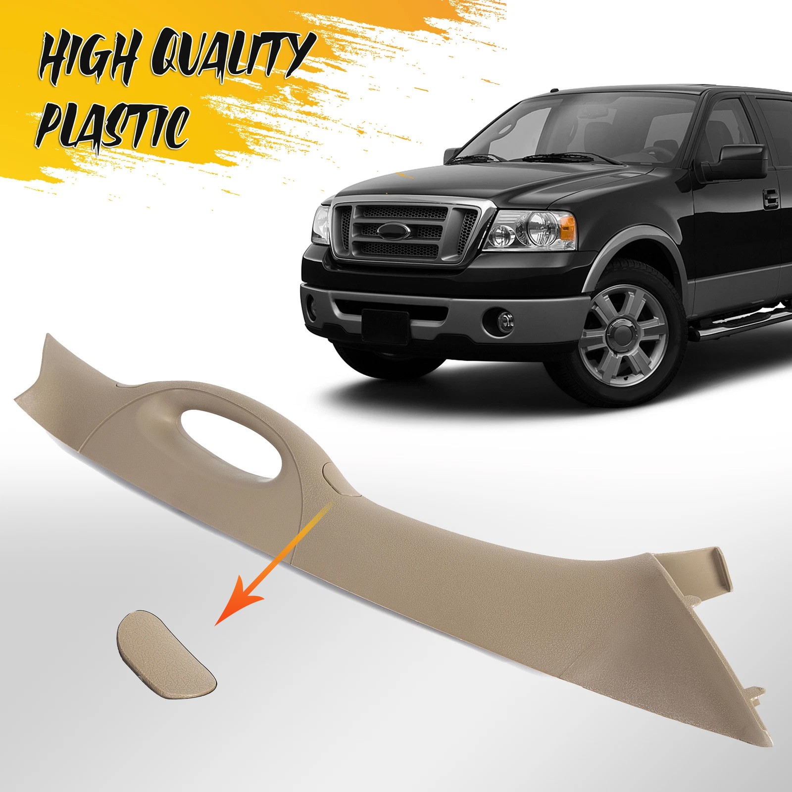 RH Passenger Side Front A Pillar Trim Tan Handle For 2004-2008 Ford F150 F-150