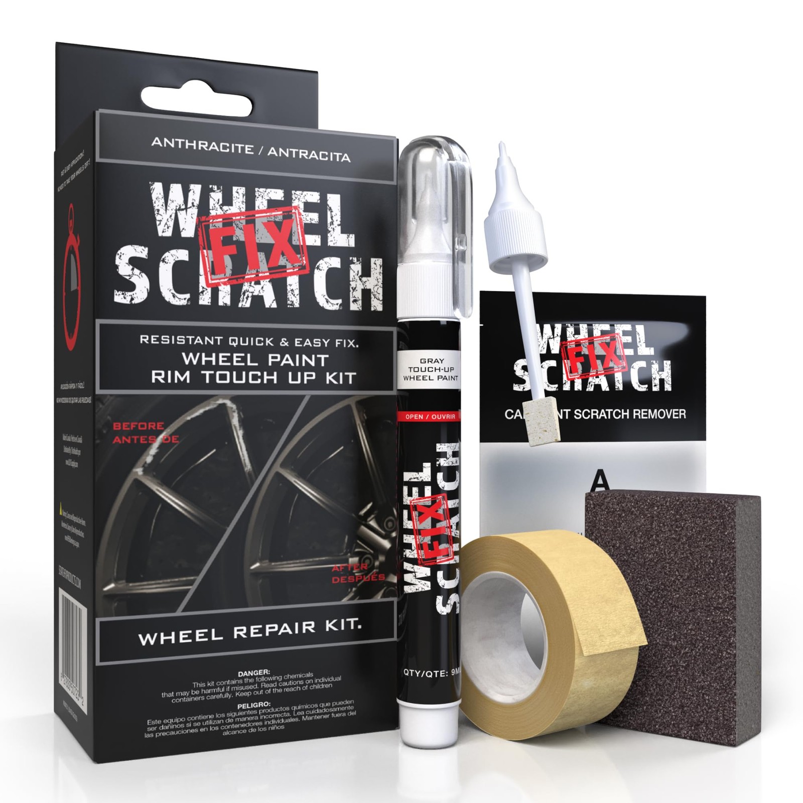 Wheel Scratch Fix® Gray Touch 0.3 Fl Oz (Pack of 1), - Anthracite - Kit