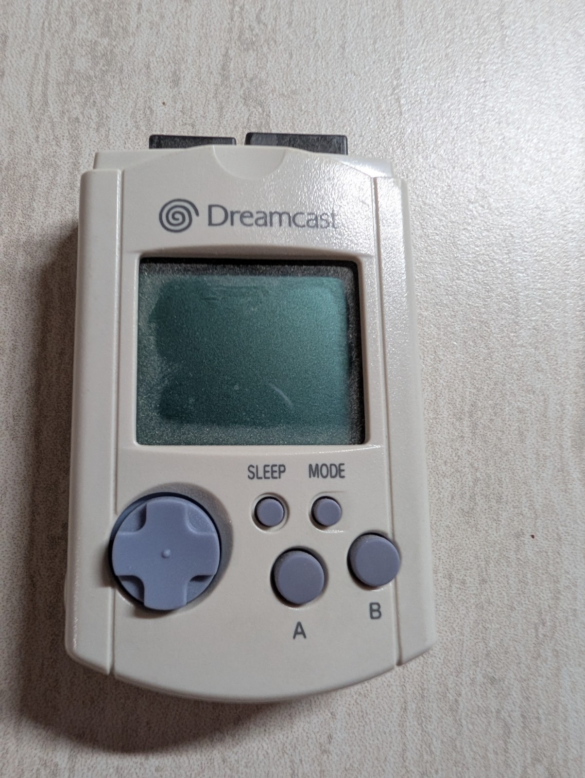 Official Sega Dreamcast White VMU Visual Memory Card Unit HKT-7000 No Cap OEM